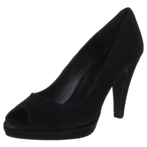 SELECTED FEMME nina peep toe high heel 16029191, scarpe col tacco donna, nero (schwarz (black)), 36