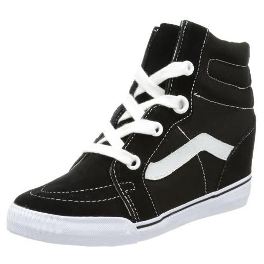 Vans u sk8-hi wedge black/true whit, sneaker unisex adulto, nero (schwarz (black/true white)), 41