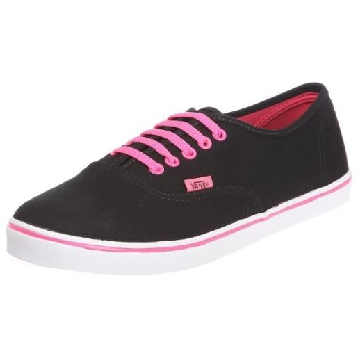 Vans authentic lo pro vqes570, sneaker unisex adulto, nero (schwarz ((neon) black/pink)), 41