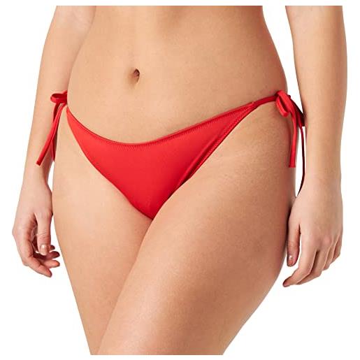 Calvin Klein slip bikini allacciatura laterale donna sportivo, rosso (cajun red), s