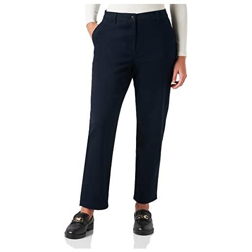 Tommy Hilfiger pantaloni donna cotton straight pant pantaloni eleganti, blu (desert sky), 34