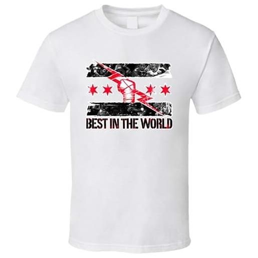 shem cm punk best in the world wrestling t shirt-xl nero, nero , l