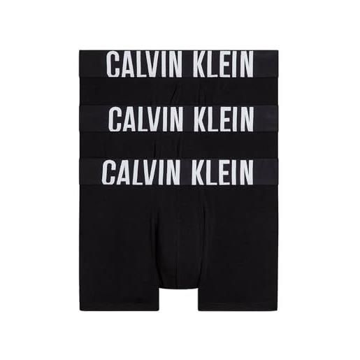 Calvin Klein trunk 3pk boxer, uomo, nero (black), m