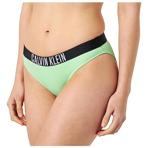 Calvin Klein slip bikini donna classic sportivo, verde (ultra green), xs