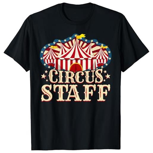 shem maglietta circus staff circus party shirt circus staff t-shirt, nero , l