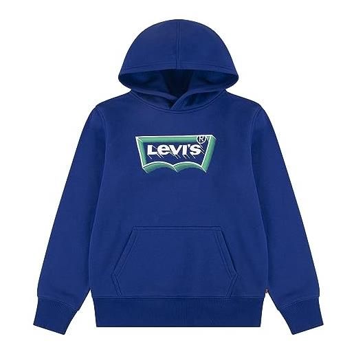 Levi's kids lvb batwing fill hoodie 9ej321 felpe con cappuccio, sodalite blue, 12 anni bambino