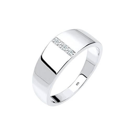 DIAMORE elli diamonds anello donne anello a fascia base con diamante (0.015 ct. ) in argento sterling 925