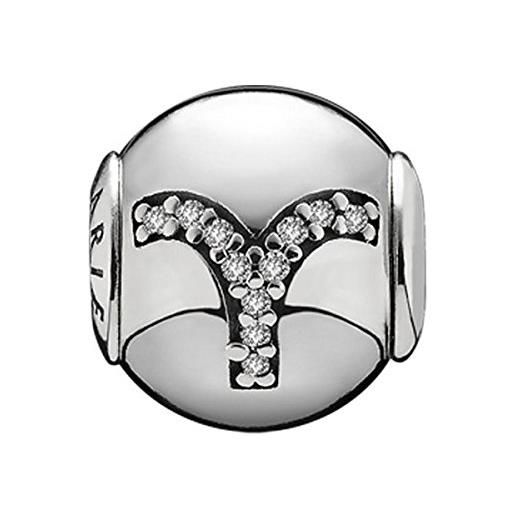 Pandora - charm da donna essence ariete 925 argento con zirconi bianchi - 796034 cz