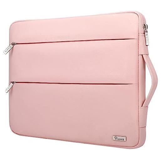 Voova custodia pc portatile 15 6 15.6 16 pollici compatibile con macbook pro 16 borsa porta pc laptop donna uomo impermeabile principessa rosa