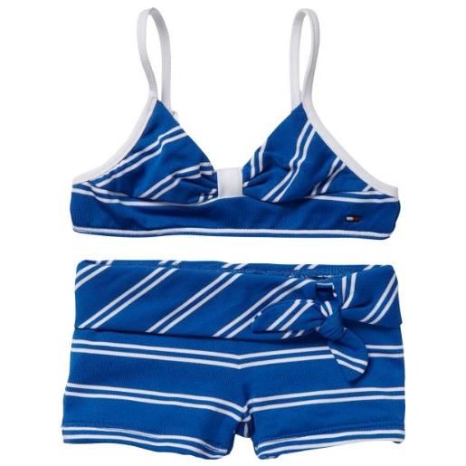 Tommy Hilfiger - costume da nuoto per bambina, taglia 116 (6t), colore: blu
