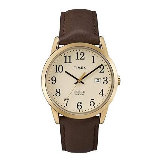 Timex tw2p75800 orologio al quarzo da uomo, con cinturino in pelle marrone da 38 mm