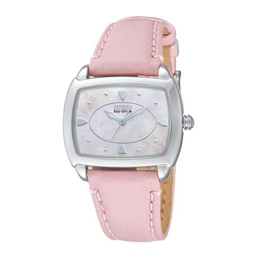 Citizen ep5670-18d - orologio da polso da donna, cinturino in pelle colore rosa