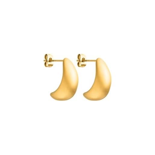 Purelei® orecchini drop matt - orecchini a goccia in acciaio inossidabile - orecchini da donna opachi waterproof - orecchini per un look individuale (oro)