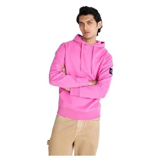 Calvin Klein Jeans badge hoodie j30j323430 felpe con cappuccio, rosa (pink amour), m uomo
