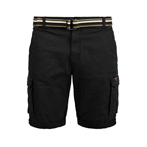 b BLEND blend brian pantaloncini cargo bermuda shorts pantaloni corti da uomo con cintura regular- fit, taglia: l, colore: black (70155)