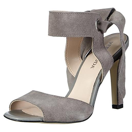 Vero modavmmalene leather sandal - sandali a punta aperta donna, grigio (high-rise), 41