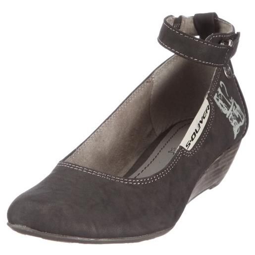 s.Oliver casual 5-5-22302-28, scarpe con tacco donna, nero (schwarz (black 1)), 41