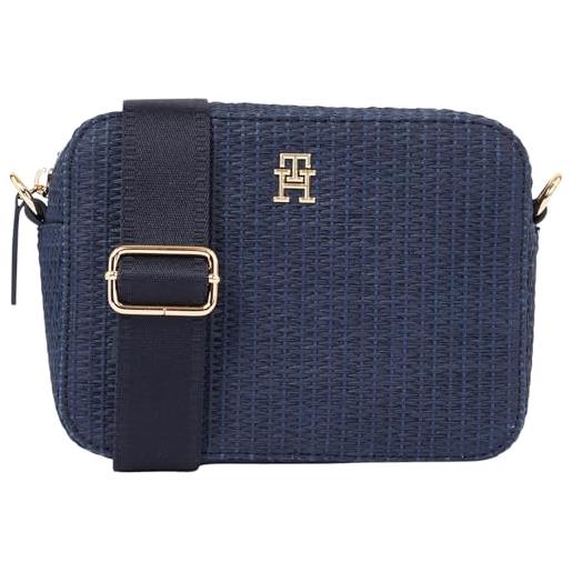 Tommy Hilfiger th city mono crossover aw0aw16000, borse a tracolla donna, blu (space blue), os