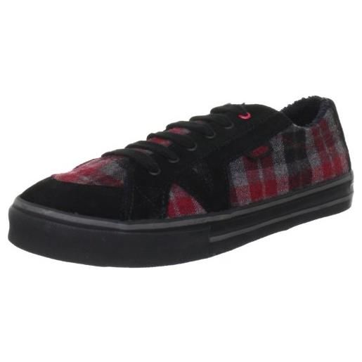 Vans tory vok678j, sneaker donna, nero (schwarz ((fleece) black/red/black)), 38