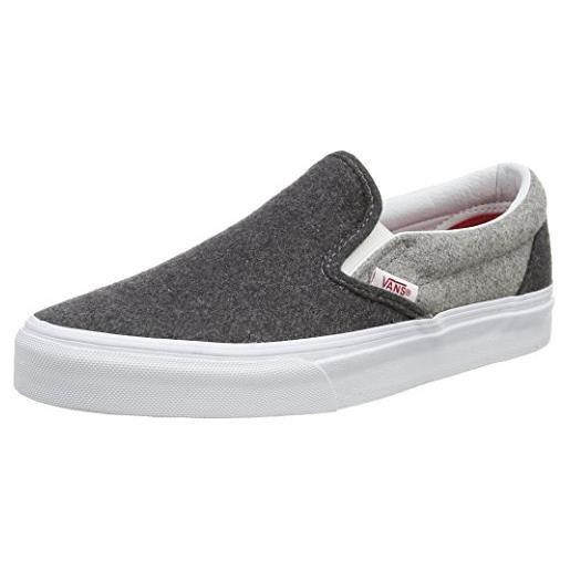 Vans u classic slip-on wool sport sneaker basse, uomo, grigio (grey ((wool sport) pewt), 38