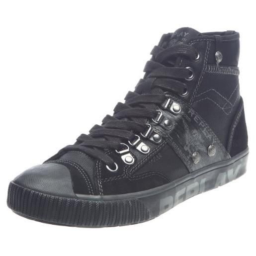 Replay - sneaker rv010029t_noir/noir uomo, nero (schwarz/schwarz), 41