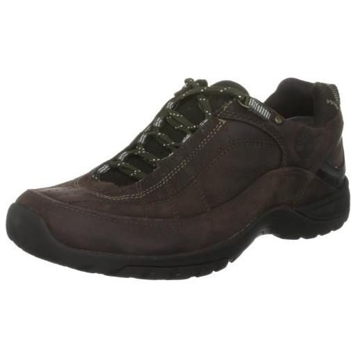 Timberland 64542 city adventure - scarpe basse da uomo front country ftm, marrone scuro nabuck, 47.5 eu