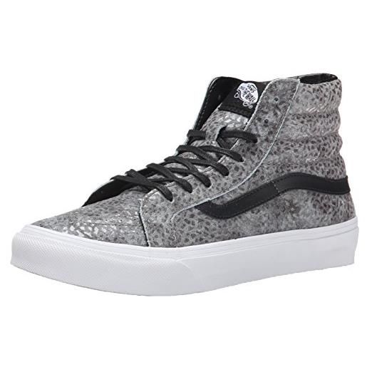 Vans - u sk8-hi slim pebble snake, sneakers, unisex, grigio (pebble snake/gray/black), 40.5
