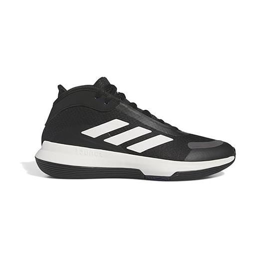 adidas bounce legends, scarpe da ginnastica unisex-adulto, core black/cloud white/charcoal, 43 eu