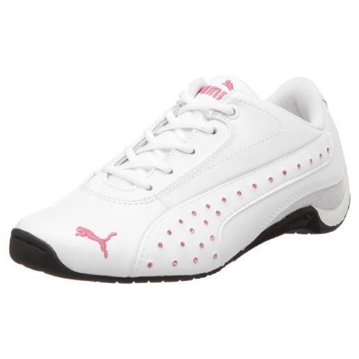 Puma jr dr cat ii diams, scarpe da ginnastica ragazza, mode, bianco (bianco), 32