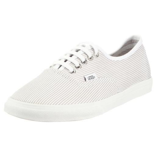 Vans authentic lo pro vgyq5qe, sneaker donna, grigio (grau ((woven stripe) grey/true white)), 36.5