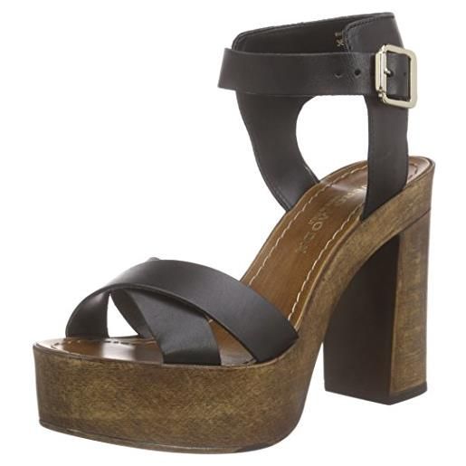 Vero moda vmbea-sandali in pelle, platea donna, nero, 38 eu