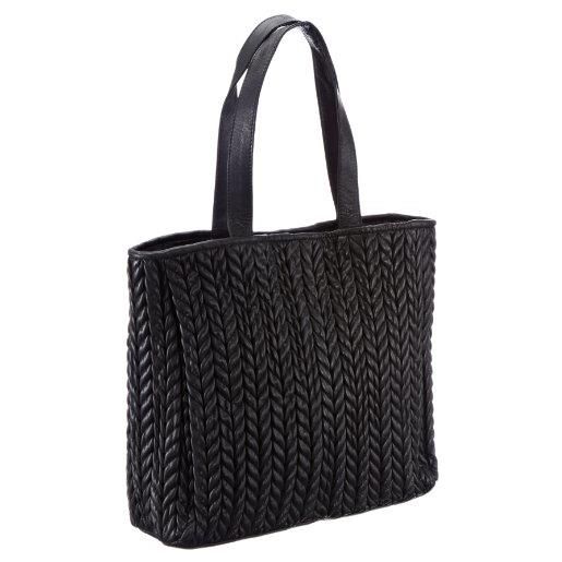 selected femme bags selected quilted 16031052, borsa a spalla donna, 36x35x10 cm (l x a x p), nero (schwarz (black)), 36x35x10 cm (l x a x p)