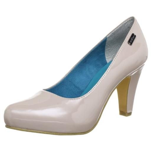 s.Oliver casual 5-5-22402-30, scarpe col tacco donna, beige (beige (nude patent 253)), 42