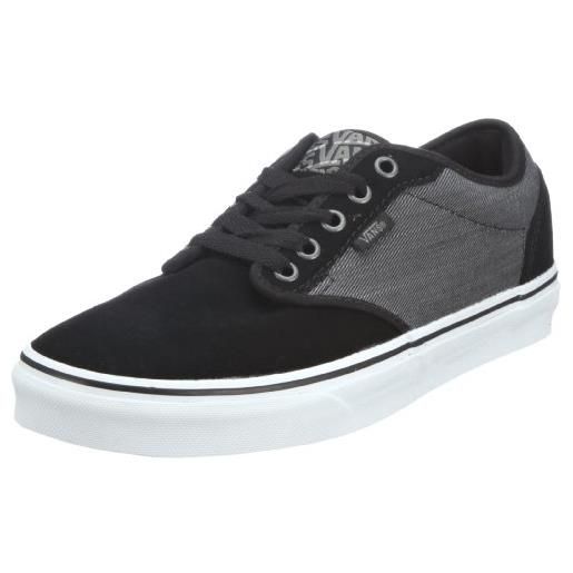 Vans atwood, sneaker uomo, nero (schwarz ((textile) black/grey)), 44
