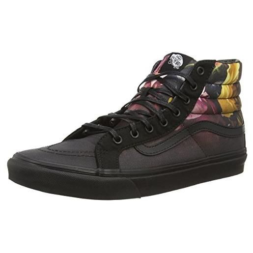 Vans sk8-hi slim unisex sneakers da adulto, colore multicolore (mehrfarbig ((ombre floral) black/black)), taglia 42.5