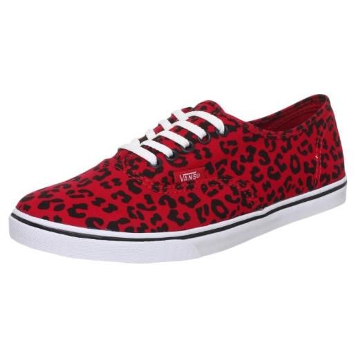 Vans authentic lo pro vqes75q, sneaker unisex adulto, rosso (rot ((leopard) red/true white)), 37