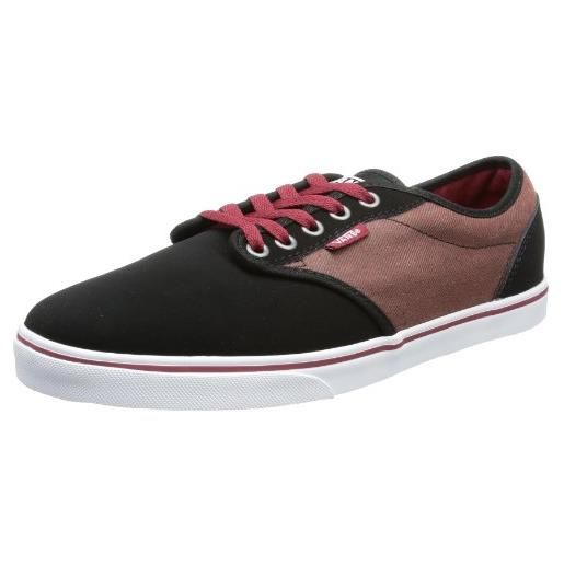 Vans m atwood lp (wax twill) bk/, sneaker uomo, nero (schwarz ((wax twill) black/raddish red)), 44