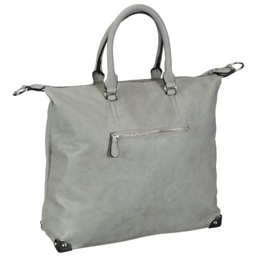 PIECES mirabelle shop shopper 17047614, borsa a mano donna 39x36x9 cm (l x a x p), grigio (grau (chrome grey)), 39x36x9 cm (l x a x p)