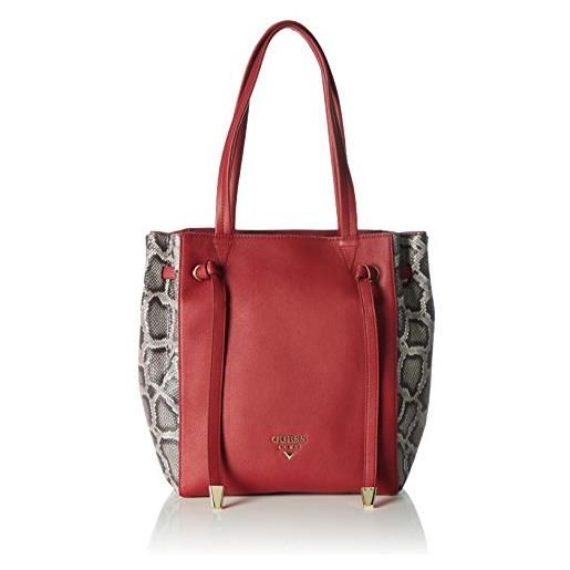 Guess alessandra carryall borsa a mano, donna, rosso (red multi)