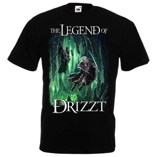 BAILAI drizzt do'urden t-shirt fruit of the loom salvatore the legend of drizzt s-3xl style vintage t shirt manica corta divertente top, nero , m
