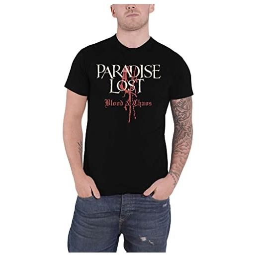 QUANLI maglietta paradise lost blood and chaos band logo uomo colore1, nero , m