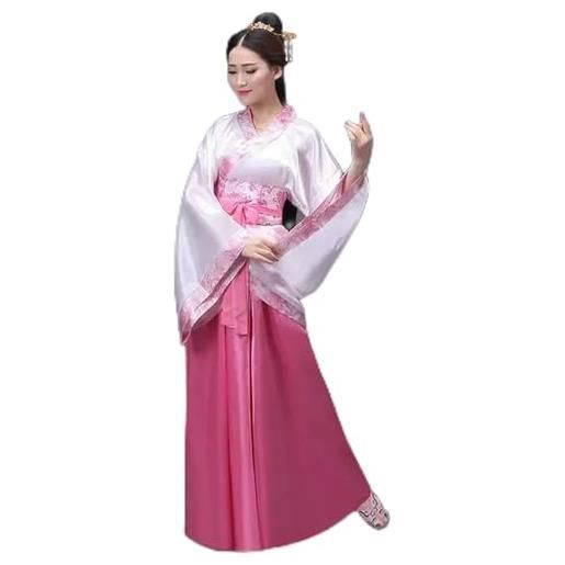 AJOHBM abito di seta cinese costume donne kimono cina tradizionale vintage etnico antico vestito danza costume cosplay hanfu set