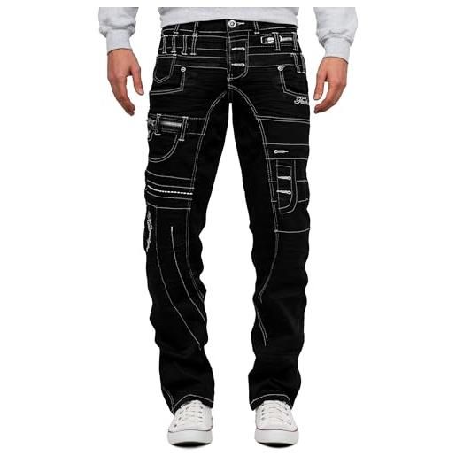 Kosmo Lupo k&m jeans kosmo lupo k&m 020-1 uomo dei jeans di svago pantaloni clubwear designer dope cargo black style w29-w40 / l32-l34, größe: w34 / l34