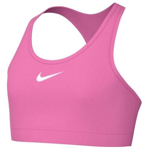 Nike g nk df swoosh bra, playful pink/white, 10-11 jahre bambine e ragazze
