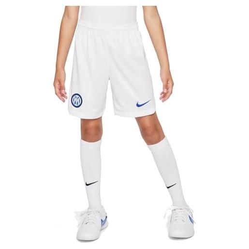 Nike unisex kids pantaloncini inter y nk df stad short ha, white/white/lione blue, dx2785-100, xl