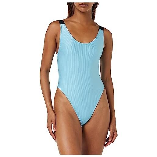 Calvin Klein costume da bagno donna sportivo, blu (blue tide), xl