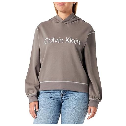 Calvin Klein hoodie 000qs7040e maglioni, grigio (charcoal gray), m donna