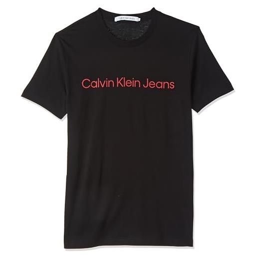 Calvin Klein Jeans core institutional logo slim tee j30j322552 magliette a maniche corte, nero (ck black), 3xl plus tall uomo