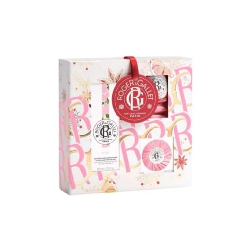 Farmavalore roger&gallet - cofanetto regalo acqua profumata di benessere set rose 3 prodotti