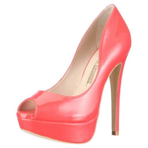Buffalo london 21165-913 126813, scarpe con tacco donna, rosso (rot (coral 01)), 37
